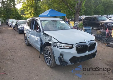 2022 BMW X3 xDrive30I из США, поврежденный, VIN 5UX53DP08N9L55946